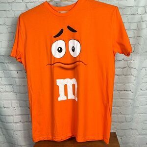 Orange M&M’s Tee Shirt Size 2xl euc Halloween Costume